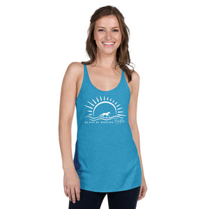 We Rise By Working Together Racerback Tank